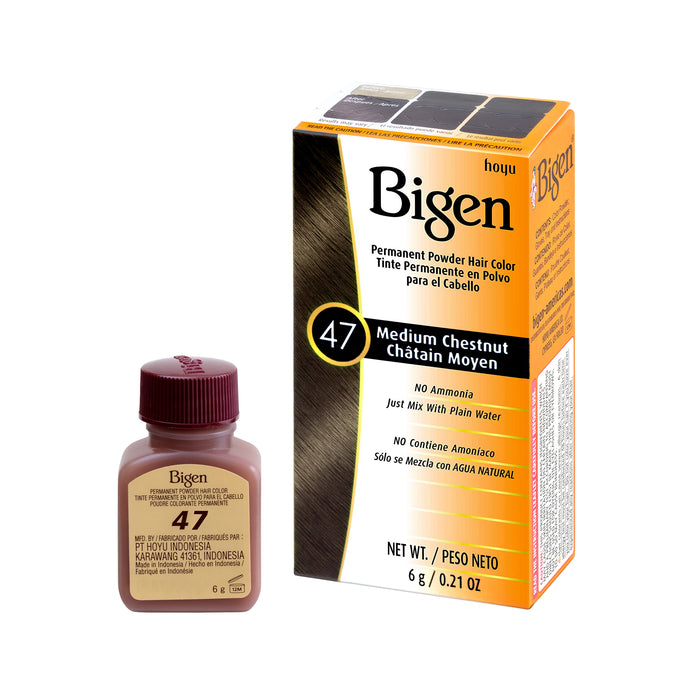 Bigen Permanent Powder Hair Color - #47 Medium Chestnut: Units: per DZ