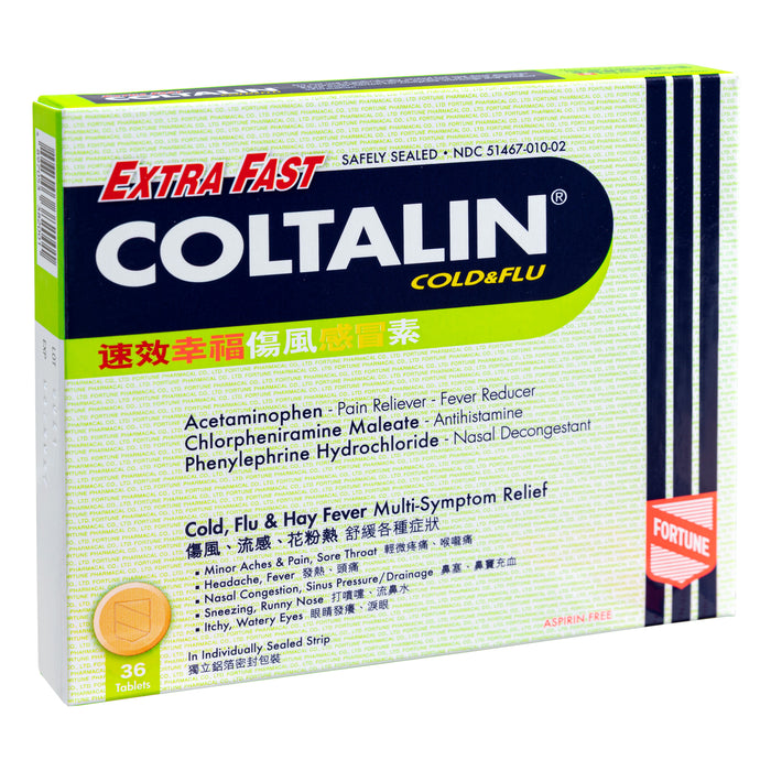 Coltalin - Extra Fast Cold & Flu Tablets (For Adults): Units: per DZ